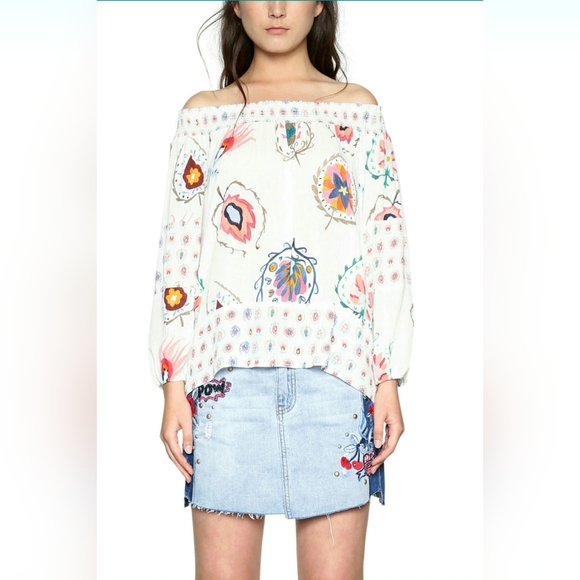 DESIGUAL | D Minor Off-Shoulder Floral Blouse - Picture 7 of 7